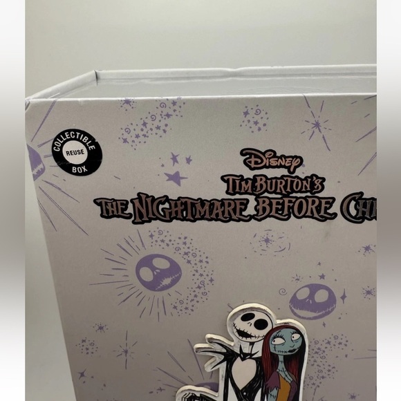 NWT Disney Nightmare Before Christmas Purple and Black Socks in collectible box. - Picture 5 of 11